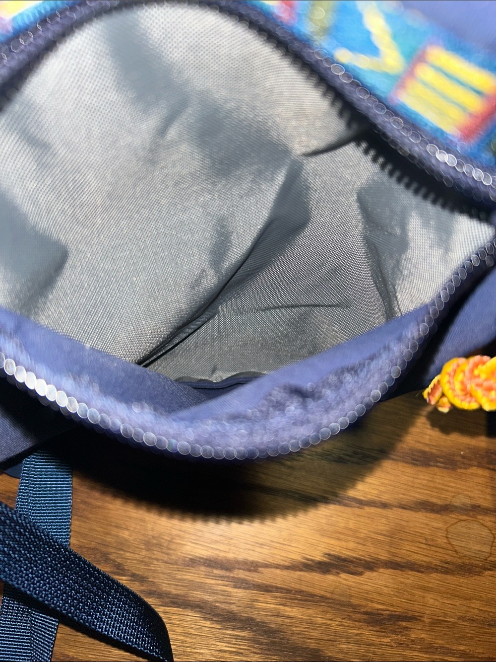 L.L. Bean Navy Belt/Crossbody Pouch with Multicolor Trim - Picture 5 of 6